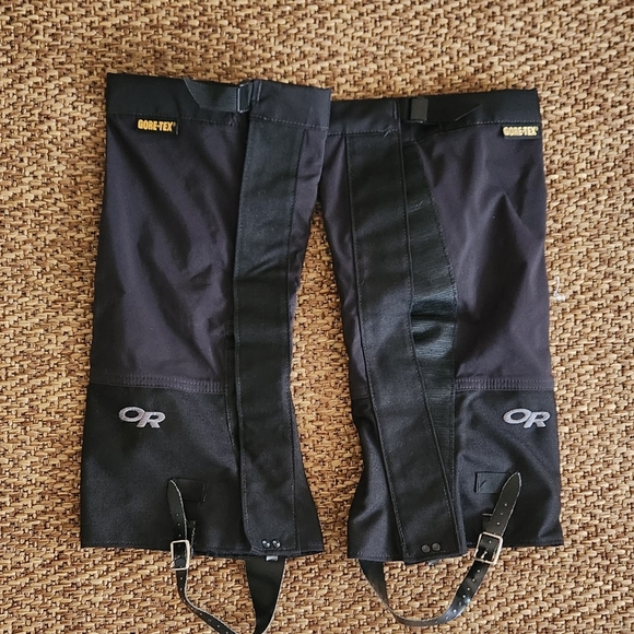 Outdoor Research Gaiters HD Crocodiles Black Medium Made in USA - Picture 3 of 3